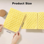 16 Packs Microfiber Cleaning Cloth - Bubble Mesh, Reusable Non-Scratch Cleaning Rags, Dual-Sided Dish Cloths, Multipurpose Dish Rags for Dishwashing, Kitchen, Stainless Steel, Yellow