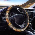 Aztec Highland Cow Cowboy Sunflower Car Steering Wheel Cover Universal 15 Inch Auto Accessories Car Interior Decoration for Women Men Fit Cars SUV Sedan Vans Trucks