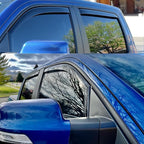 in-Channel Truck Window Visors Rain Guards Side Window Deflectors & Visors for Ram 1500 Crew Cab 2019-2025, Vent Shade Wind Deflectors 2020 2021 2022 2023 2024 194806 4-Pieces Set