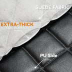 Dog Car Seat Cover for Back Seat, Waterproof Back Seat Covers for Dogs, PU Leather Nonslip Bench Dog Seat Cover Universal Fit Most Vehicles,SUVs,Small Trucks（Black,Standard）