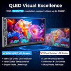 7" QLED Double Din Car Stereo Compatible with Wireless Apple CarPlay & Android Auto, 240W 4.2CH Dual Subwoofer Out, Dash Cam & Backup Camera Included, Bluetooth, Mirrorlink, FM/AM Car Radio