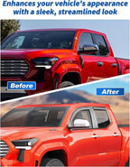 In-Channel Window Rain Guards Fit for Toyota Tacoma Double Cab 2024 2025 2026 with 4 Full-Size Doors Rain Guard Extra Durable Window Deflectors Truck Window Vent Visors Shades Car Accessories