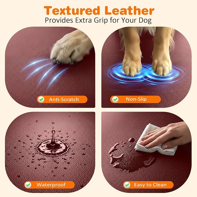 Dog Car Seat Cover for Pets 100% Waterproof Seat Cover Hammock 600D Heavy Duty Scratch Proof Nonslip Durable Soft Back Seat Covers for Cars Trucks and SUVs