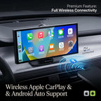 11.26" Carplay Screen for Car,4K Dash Cam,Portable Tablet for Apple Android Auto,Stereo Audio Radio,Rear Backup Camera,Voice Touch Control GPS Navigation,Bluetooth,Wireless Mirror for Truck