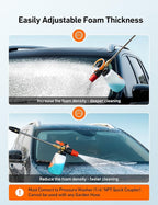 Foam Cannon, Heavy Duty Durable Car Wash Foam Sprayer for Pressure Washer with 1/4" Quick Connector, Wide Neck Adjustable Snow Foam Lance and Thick Foam, Easy Install for Versatile, 1L Bottle