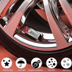 8PCS Tire Valve Stem Caps, Dust Proof, Anodized Aluminum Universal Tire Valve Stem Covers for Cars, SUV, Trucks, Bikes, Motorcycles, Bicycles(Silver)