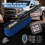 Car Duster Exterior - 25" Wood Handle Wax Cotton Hair Scratch Free Cleaning for Cars/SUV/Truck/RV Roofs & Windshields | Waterless Dust & Pollen Remover | Wax Cotton Hair Scratch Free Cleaning for Cars/SUV/Truck/RV Roofs & Windshields | Waterl...