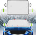 Windshield Cover for Ice and Snow，45 * 63 inch Extra Large Windshield Snow Cover with 9 PCS Magnets,Fits Most Vehicles,Say Goodbye to Frosty Mornings and Hello to Easy Winter Prep
