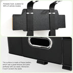 Back Seat Car Organizer, 4+2 in 1 Multifunctional Car Backseat Storage Box with 2 Cup Holders Tissue Box Hook, Car Interior Storage for Travel Phones Snacks Drinks(Black)