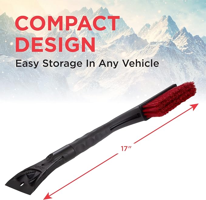 Force 17” 518RFB Snowbrush with Ice Scraper for Car, Single