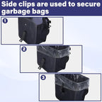 Car Trash Can, 2.8 Gallons Foldable Car Garbage Can, Collapsible Hanging Car Trash Bin for Car Seat, Leakproof Garbage Bags, Car Interior Accessories