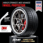 PROTECTiQ PRO Universal Rim Protection Trim - Curb Rash Guard with Award-Winning Patented Design and Premium 3M Tape - Fits Up to 4X 24 Wheels, Cars, Trucks, SUVs - White