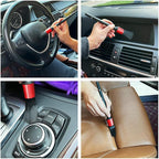 HMPLL 10pcs Auto Car Detailing Brush Set Car Interior Cleaning Kit Includes 5 Boar Hair Detail Brush,3 Wire Brush, 2 Air Vent Brush for Cleaning Car Interior Exterior, Dashboard Engines Leather Wheel