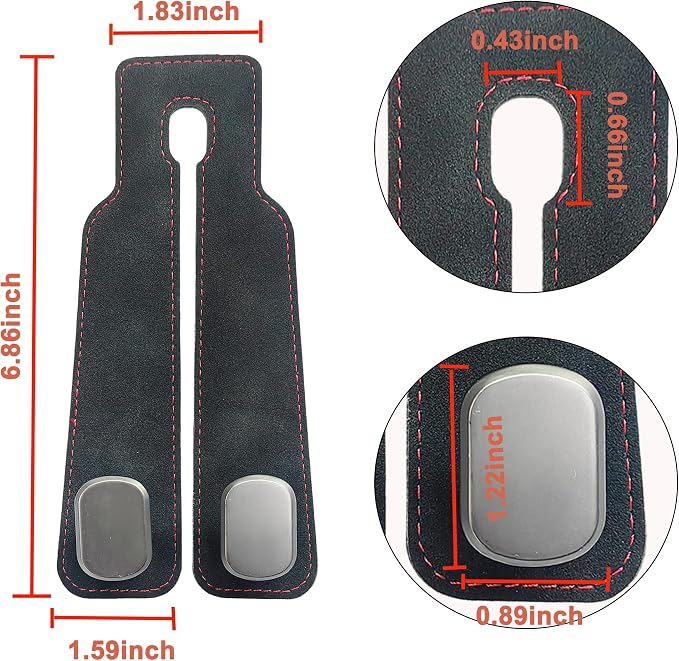 Amelity Car Headrest Hooks, Purse Hook for Vehicle 2 Pack Black | Universal Car Interior Accessories for Women, Available in 2/4 Pack, Storage Hanger Holds Purses, Backpacks, Grocery Bags