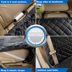 Bench Car Seat Cover Protector - Waterproof, Heavy-Duty and Nonslip Pet Car Seat Cover for Dogs with Universal Size Fits for Vehicles, Trucks & SUVs