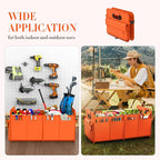 Trunk Organizer For Suv & Sedan,Car Organizers and Storage, Waterproof Collapsible & Adjustable Straps,70L Sturdy Car Organization for Car Accessories, Tools,Sundries,2-3Compartment（Orange