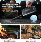 Tire Inflator Portable Air Compressor with Jump Starter, Air Pump for Car | Faster Inflation 35L/min,Auto Shut-Off,Cordless,Vacuum and Blower Functions,for Pickup Truck,Bike,Motorcycle and Balls