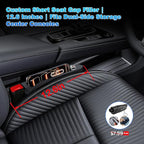 Half-Sized Seat Gap Filler Compatible with Chevy Tahoe Suburban| Zero Obstruction to Lower Center Console Storage | Anti-Drop Organizer | Window Breaker Interior Accessories