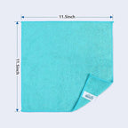 Microfiber Cleaning Cloth, 5 Pack Cleaning Towels for Kitchen, Lint Free, Scratch-Free, Highly Absorbent, and Reusable Cleaning Rags for House, 11.5 X11.5 inch (Green/Blue/Yellow/Pink)