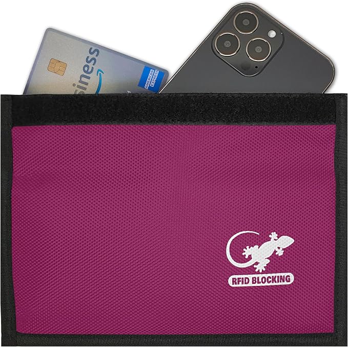 Pink Nylon Faraday Bag - Signal Blocker for Cell Phone, Car Key FOB, Data Privacy (PINK - NYLON)