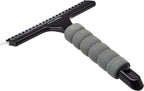 All-Purpose Window Squeegee with Handle for Car Windshield, Shower, Glass, Mirror Cleaning, Silicone Rubber Blade, Streak-Free Results, Lightweight, Black, 8-inch