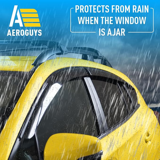 Extra Durable Window Deflectors Tape-On Window Visors Rain Guards Fit for Subaru Impreza 2017-2023 Hatchback, Sun Visors, Wind Vent for Shades, Exterior Car Accessories - 6pcs. AG0689