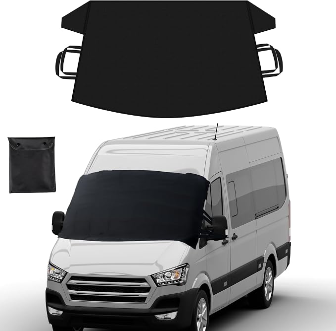 Windshield Cover for Ice and Snow | Enhanced 600D Oxford Fabric Windshield Frost Cover | Water, Heat & Sag-Proof Car Windshield Snow Cover | Suitable for Van & MPV | XX-Large (78 x 45 Inches)