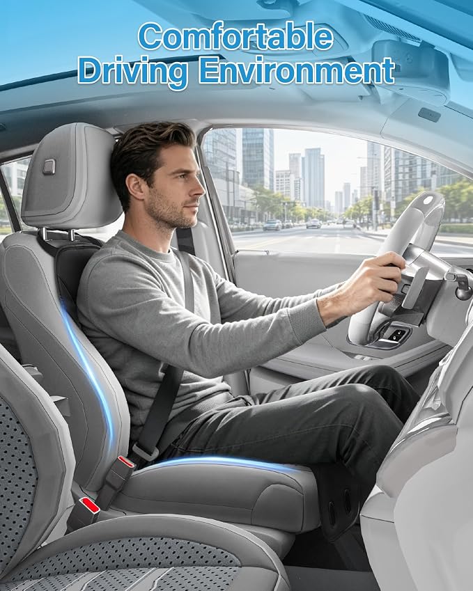 GPUTEK Liquid Cooling Car Seat Cover, 12V-24V Active Cooling Seat Cushion with 3 Cooling Modes, Quiet Seat Cooler, for Car SUV Truck