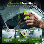Glass Oil Film Remover, 2026 New Automotive Oil Film Cleaning Brush, Multifunctional Windshield Cleaner, Reusable Glass Oil Film Remover for Car Windows (4 Pack)