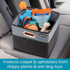 CargoCube Car Storage Bin - Leakproof Car Trunk Storage Organizer with Metal Handles and Front Mesh Pocket (Square)