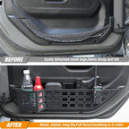 Metal Front & Rear Door Storage Box Pockets Door Side Insert Organizer with Cup Holder Compatible with 2018-2024 2025 Jeep Wrangler JL JLU & 2020-2024 2025 Gladiator JT Interior Accessories, 4pcs