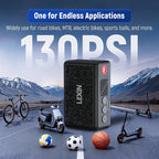 P2 Mini Electric Bike Pump with Gauge, 130PSI Portable Bicycle Pump with Presta & Schrader Valve, 800mAh Air Pump for Bike Tires, Auto Shut-Off, Fast Inflation for Road Bike, MTB, E-Bikes
