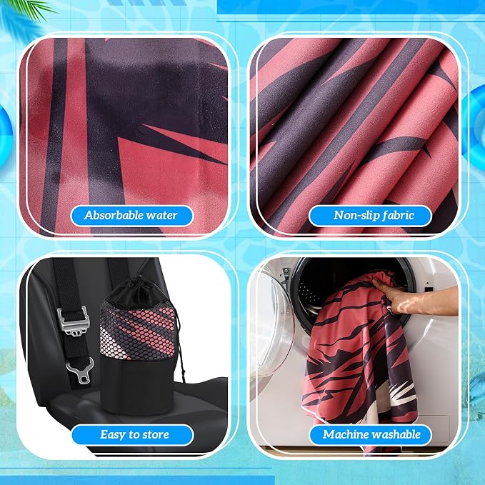 Car Seat Towel Covers with Storage Bag, 63 x 32 Inch Universal Non Slip Waterproof Sweat Protector for Car Truck, Gym Swimming Running, Machine Washable(2 Pack,Death Valley National Park)