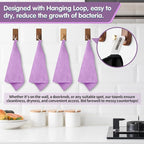 Purple Microfiber Cleaning Cloth -Pack of 8, Highly Absorbent Cleaning Rags, 16"X12" All Purpose Cleaning Towels for Housekeeping, Kitchen, Car, Lint Free and Reusable Microfiber Towels