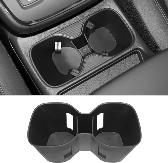 Cup Holder Inserts for Honda CRV Accessories 2023 2024 2025 2026 Center Console Cup Holder Protector for Honda CRV CR-V LX EX EX-L Sport Hybrid Sport-L Hybrid Sport Touring Hybrid TPE Material Black