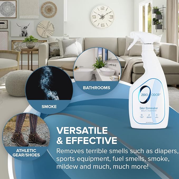 Multi-Purpose Strong Odor Eliminator for Home, Office, Car, Bathroom, Hotel, Room Deodorizer, and Odor Neutralizer, 22Oz (Pack of 2)