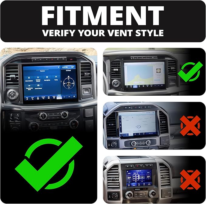 Tackform Link Vent Mount Universal Phone Holder - Compatible with 2021-2025 Ford F150 & Raptor, 2023-2025 Ford Super Duty | Aluminum | Zero Slip, Anti-Scratch | 2" Arm | Red
