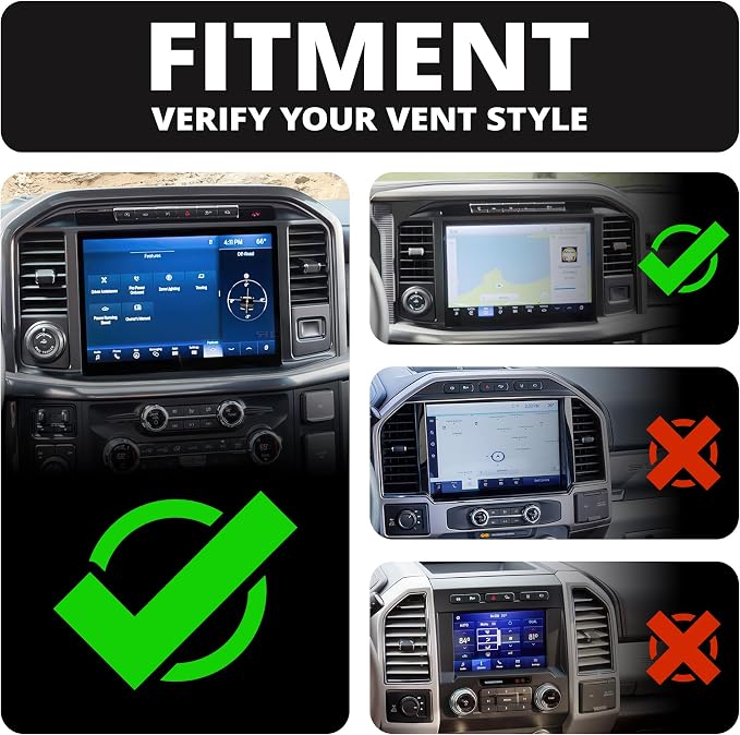 Tackform Link Vent Mount Universal Phone Holder - Compatible with BlueCruise, 2021-2025 Ford F150 & Raptor, 2023-2025 Ford Super Duty | Aluminum | Zero Slip | 3.5" Arm | Red