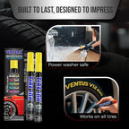 Yellow Paint Pen 2-Pack - Waterproof Permanent Paint pens for Car Wheels Lettering | Car Wash Safe and Durable | Made in Japan
