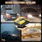 Car Heater,12V Portable Heater for Vehicle,2 in 1 Heating & Cooling Defroster for Car Windshield,Car Heater That Plugs Into Cigarette LighterWindow Defroster for Car,SUV,RV (Yellow)