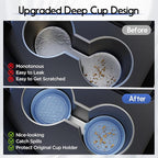 Car Cup Coaster Universal Automotive Waterproof Non-Slip Cup Holders Sift-Proof Spill Holder Car Interior Accessories 4 Pack Gray Blue