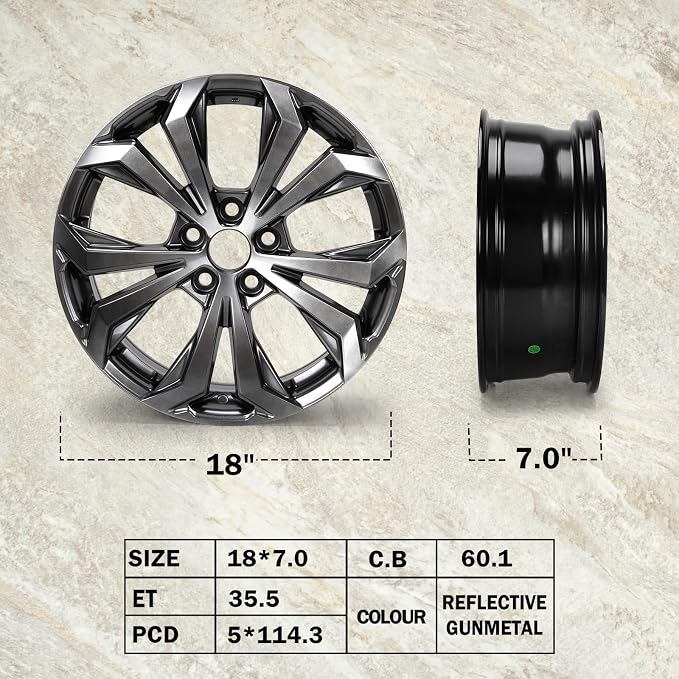 Replacement New 18'' x 7" 18 Inch Premium Aluminum Alloy Wheel Rim Compatible with 2022 2023 2024 2025 Toyota RAV4, Factory Replacement Rim, OE Direct Replacement