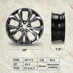 Replacement New 18'' x 7" 18 Inch Premium Aluminum Alloy Wheel Rim Compatible with 2022 2023 2024 2025 Toyota RAV4, Factory Replacement Rim, OE Direct Replacement