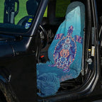 2 Pack Car Seat Towel Covers, Sweat-Proof Microfiber Seat Protectors for Gym, Running, Beach & Workout, Breathable Quick-Dry, Machine Washable, Underwater Sea Turtle Print, Universal Fit