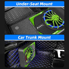2026 Upgraded 10" 1600W Slim Under Seat Car Subwoofer with Built-in Amp & LED Ambient Lights - Low Profile Bass Sub for Car Audio Individual Controls (LPF/Gain/Bass Boost) High Output Distortion-Free