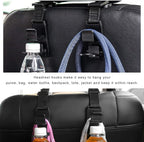 2 PCS Car Seat Headrest Hook, Strong Auto Seat Back Storage Hook Headrest Hanging Organizer, Vehicle Seats Hanger Holder Universal for Purses Handbags Groceries Bags