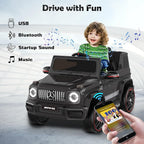 Licensed Mercedes-Benz G63 Car for Kids, 12V 7AH Ride on Car w/Parent Remote Control, LED Headlights, Music Player & Horn, Soft Start, Low Battery Prompt, Kids Electric Car (Dark Black)