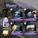 Glass Anti Fog Spray for Car Windshield, Interior Glass, Mirrors & Windows – Long-Lasting Defogger Prevents Fogging for Clear Vision, Safe Driving & Crystal Clear View – 150ml / 5oz (Yellow)