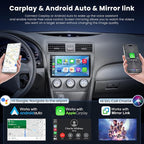 (8Core + 64GB) 10.1 Inch QLED Touch Screen Car Radio for Toyota Camry (2006-2011 with Manual A/C) with Carplay and Android Auto,Android 15 Camry Stereo Support Bluetooth,WiFi,GPS,FM Radio