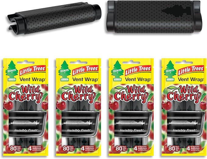 Car Air Freshener | Vent Wrap Provides Long Lasting Scent, Invisibly Fresh | 16 Air Fresheners | Wild Cherry